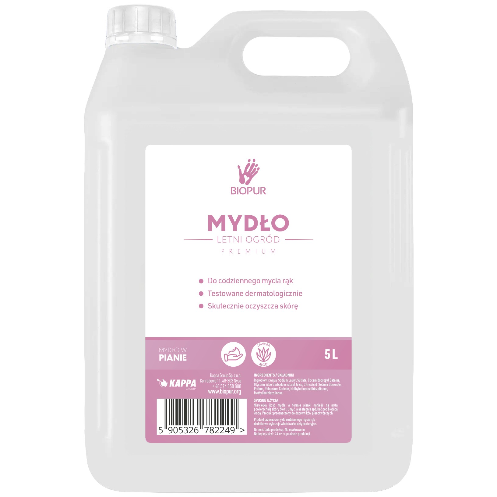 Mydło w pianie Biopur Letni Ogród, 5l