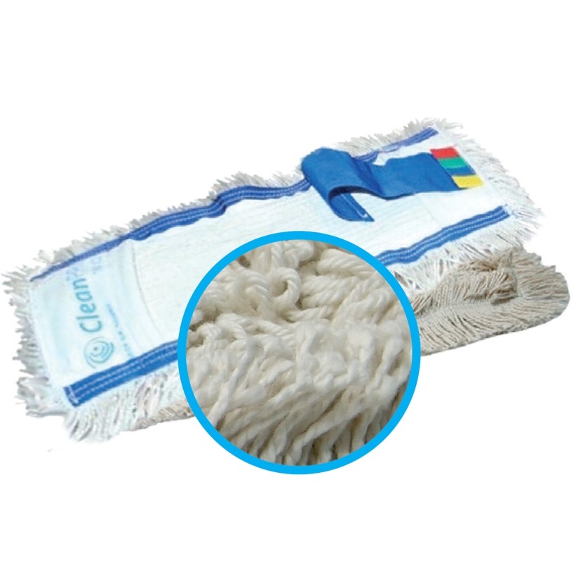 Mop płaski CleanPRO MOP 04, kieszeniowy z tasiemką, 40cm