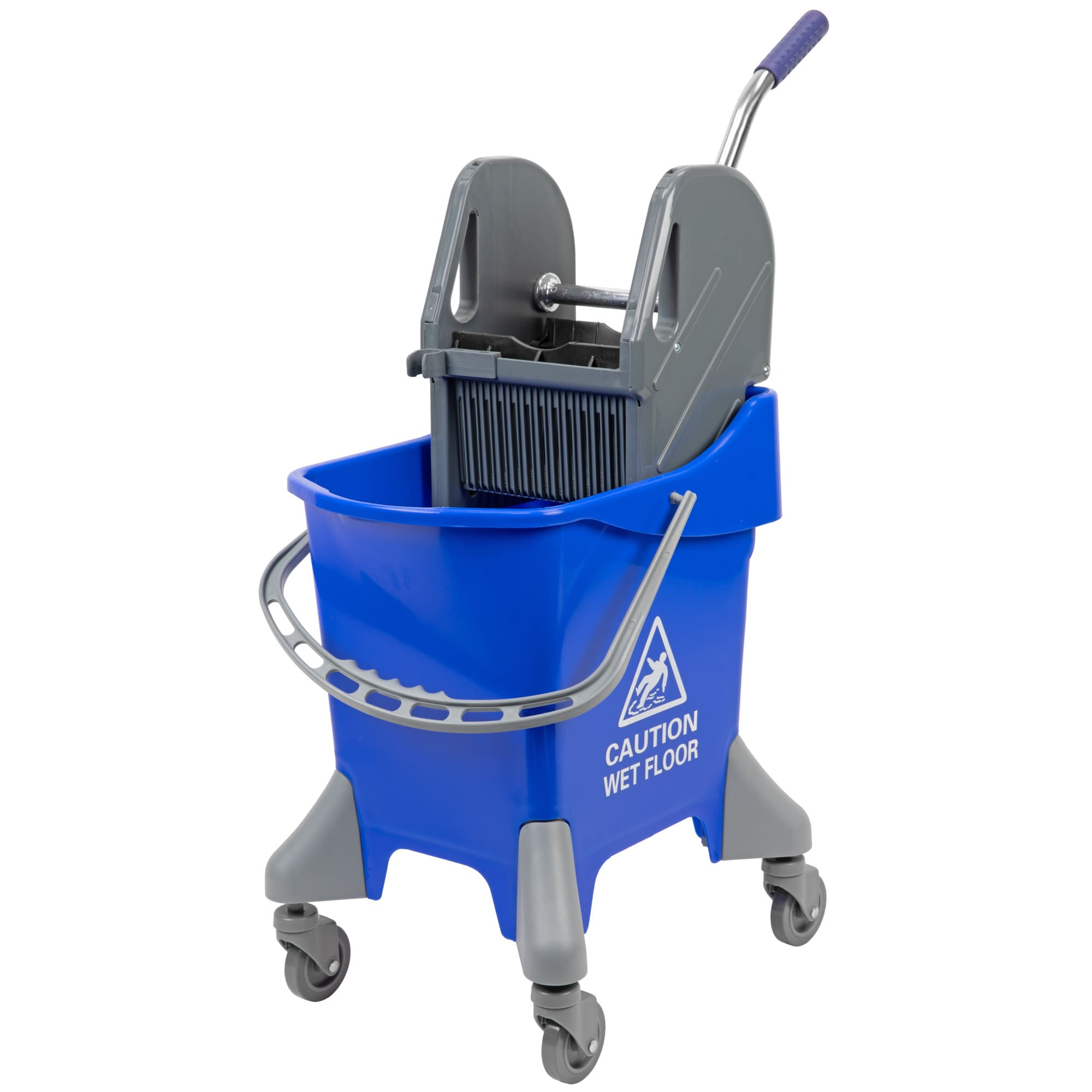 Wózek do sprzątania z prasą CleanPRO, niebieski, 31l