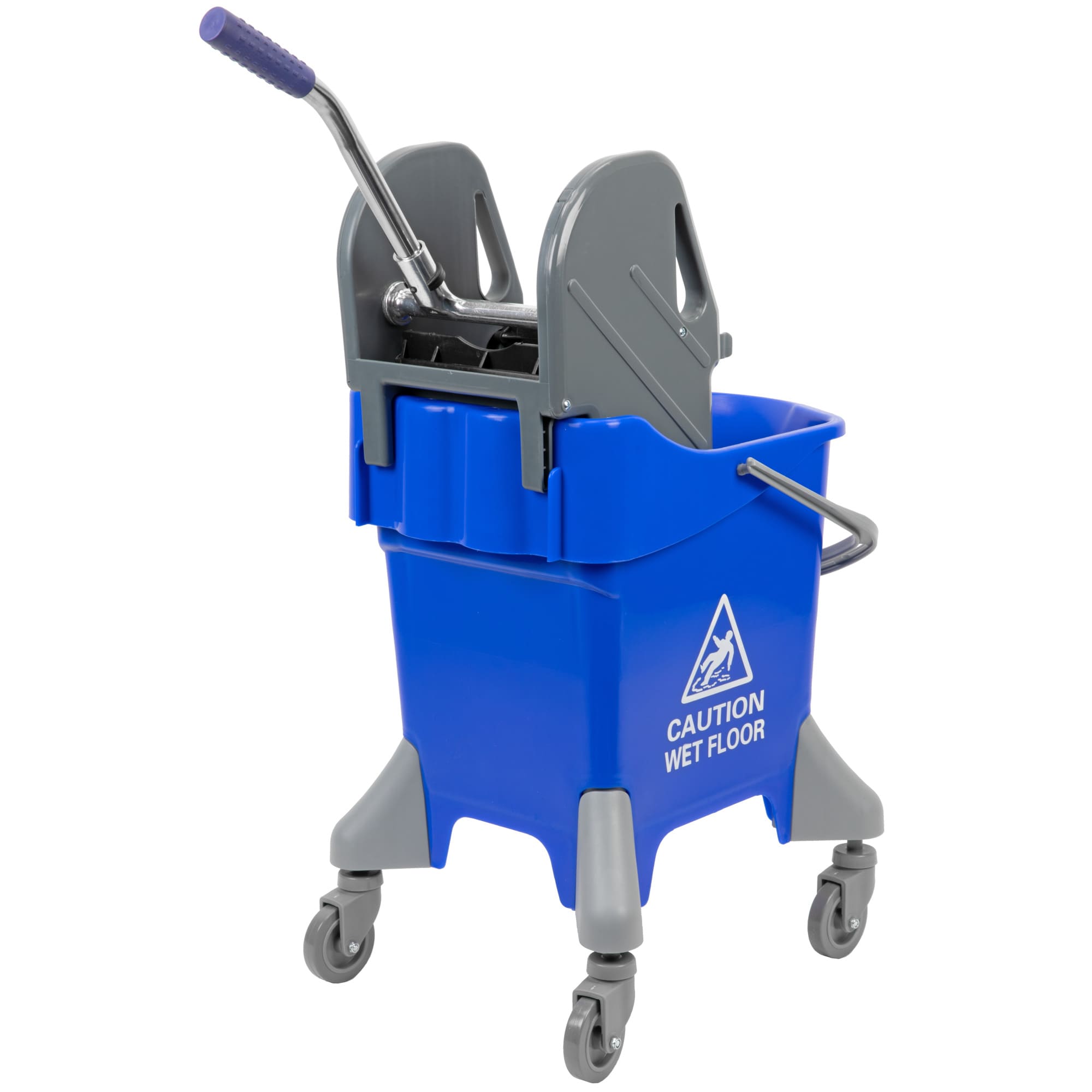 Wózek do sprzątania z prasą CleanPRO, niebieski, 31l