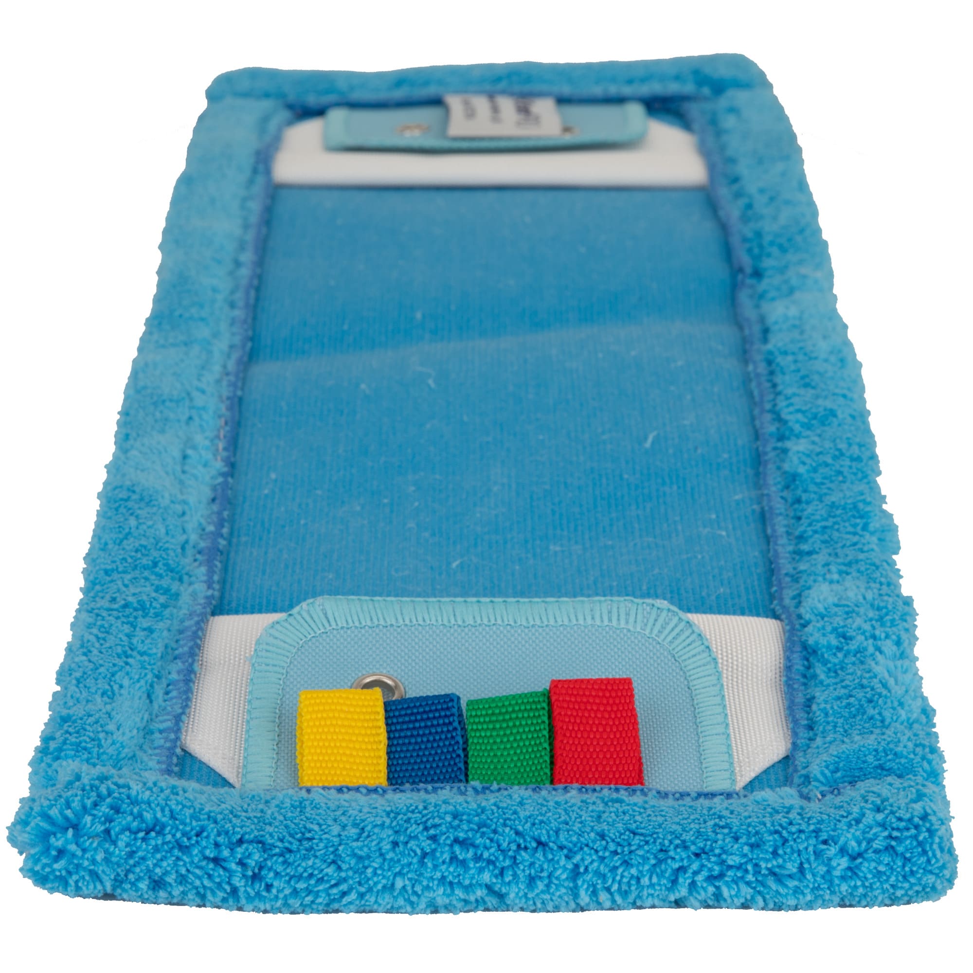 Mop płaski CleanPRO DUO 15, kieszeniowy, niebieski, 40cm