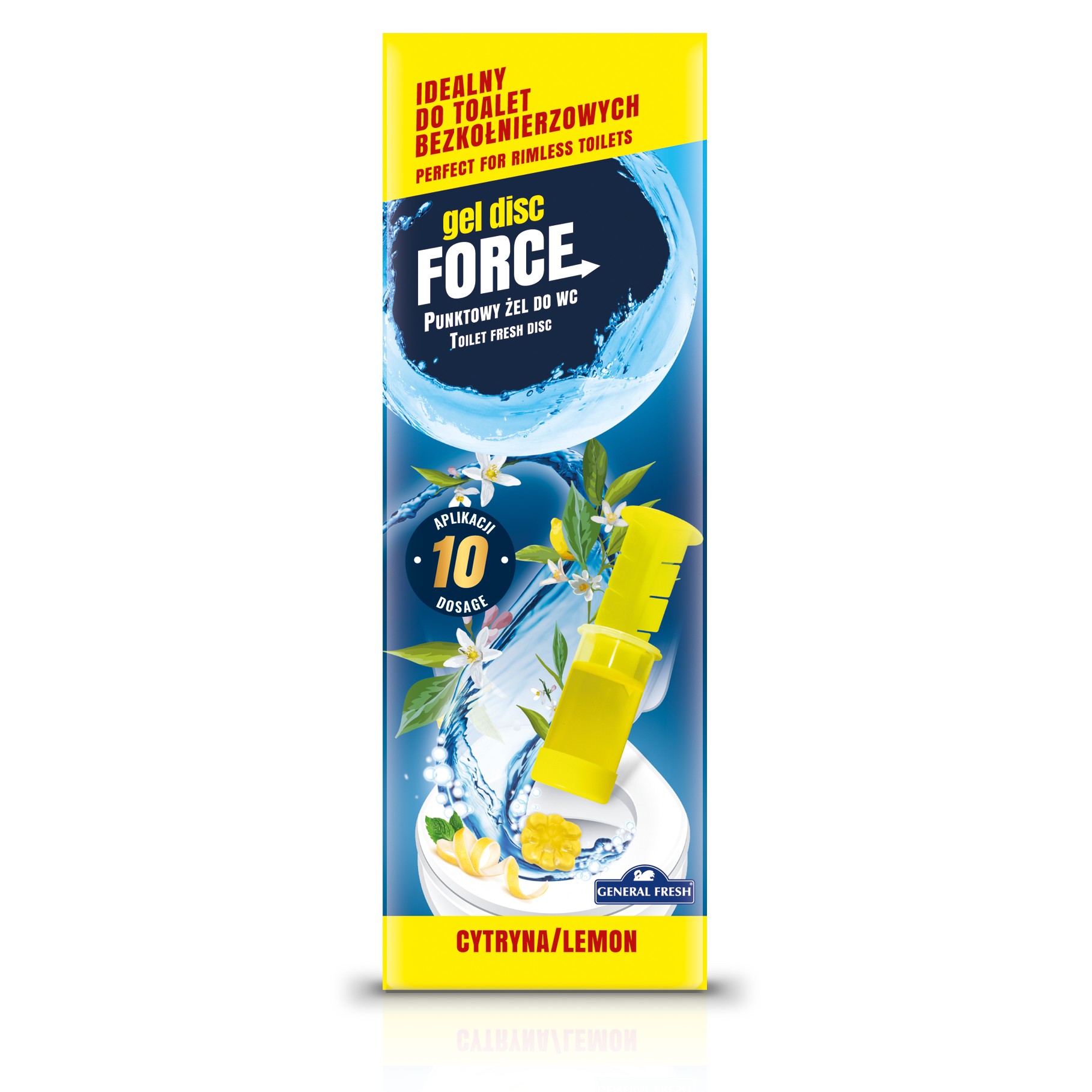 Krążki żelowe do WC General Fresh Gel Disc Force, mix, 60ml