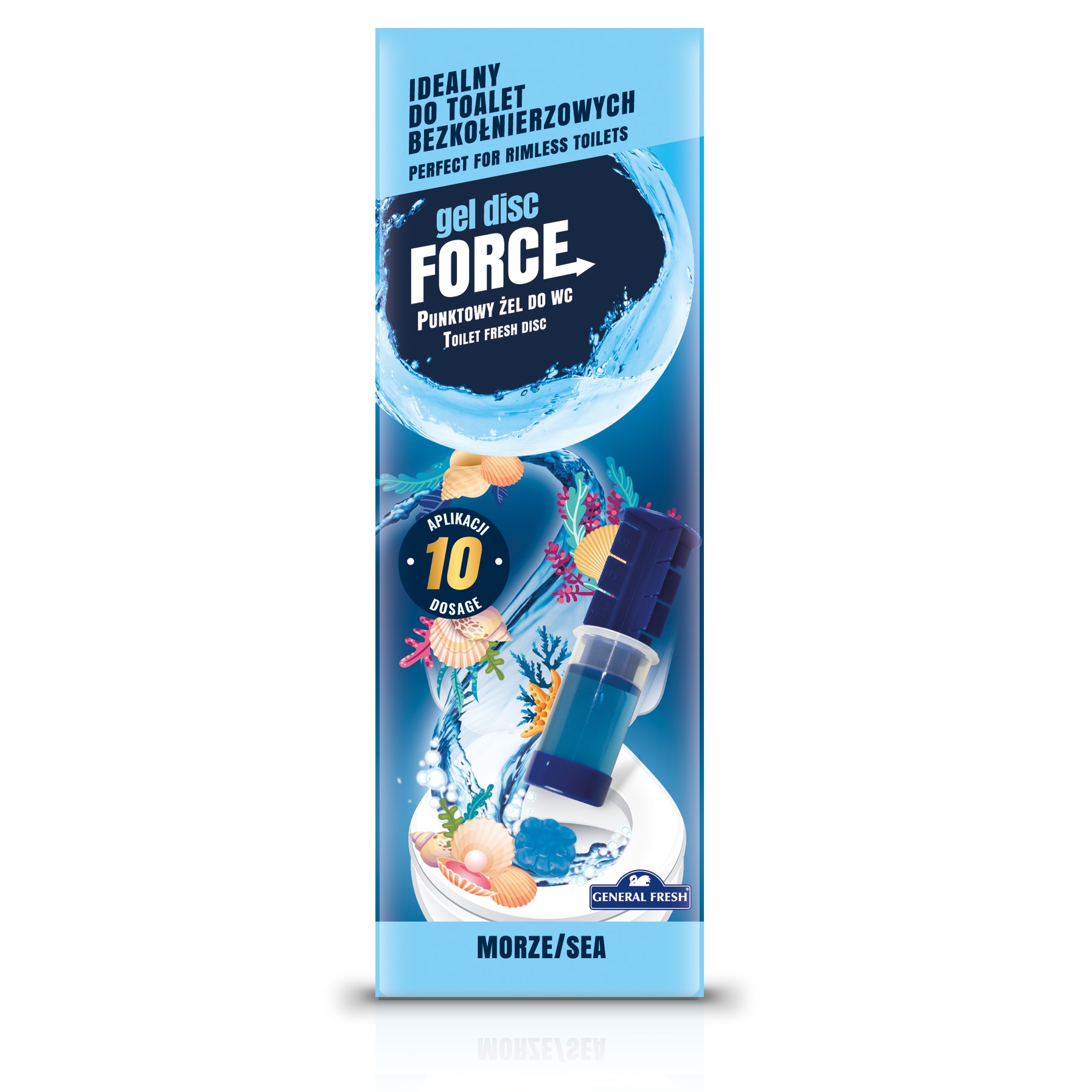 Krążki żelowe do WC General Fresh Gel Disc Force, mix, 60ml