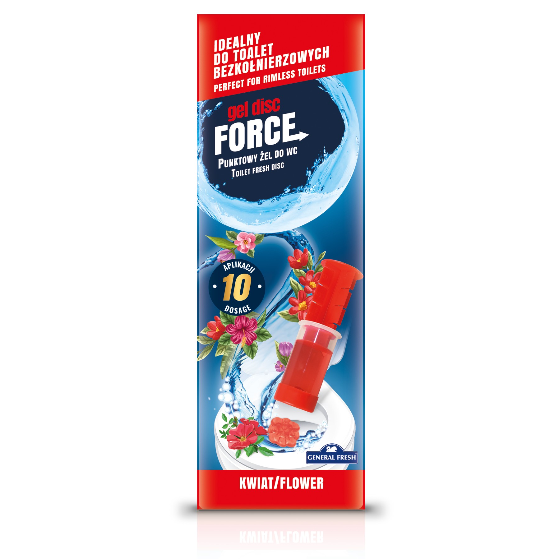 Krążki żelowe do WC General Fresh Gel Disc Force, mix, 60ml