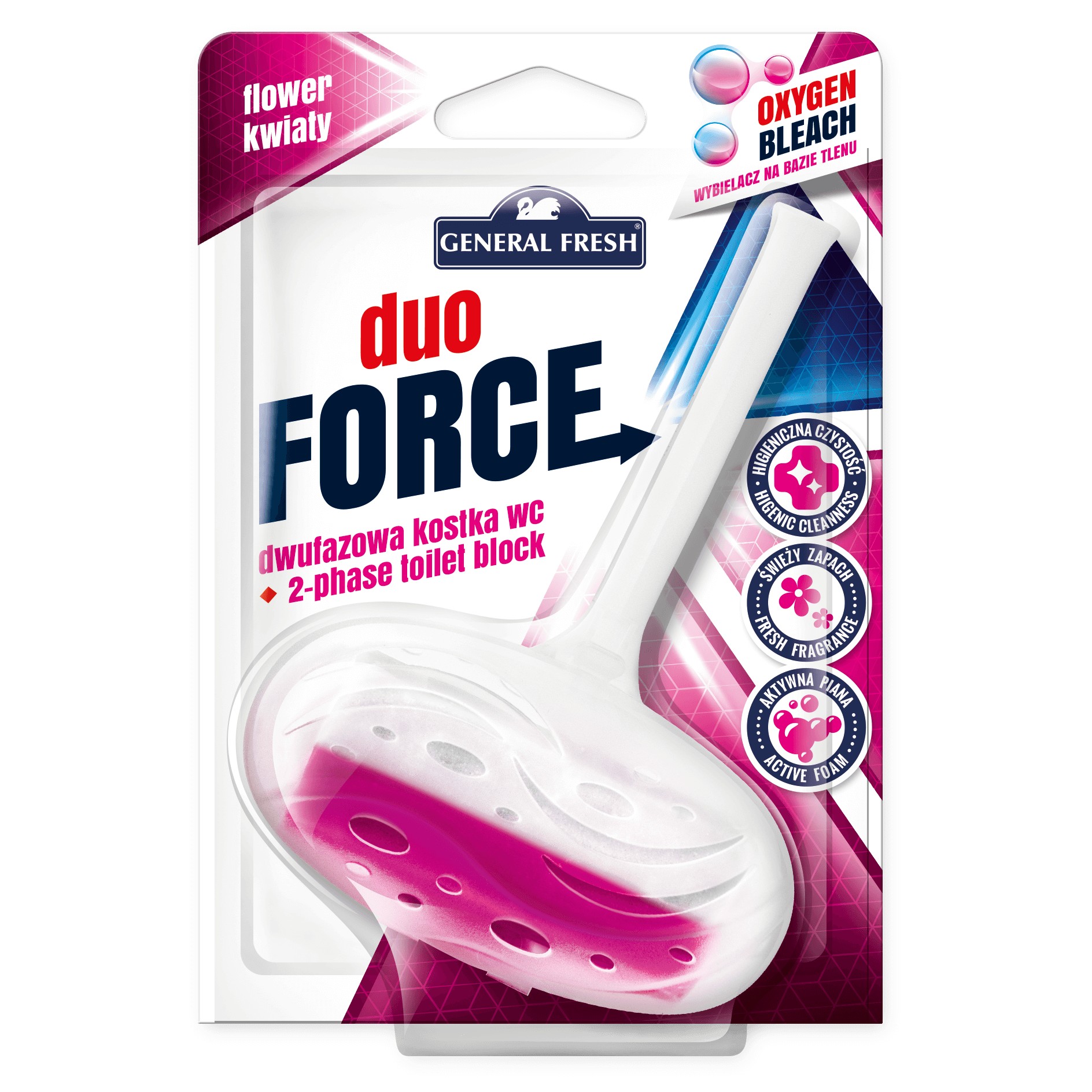 Kostka do WC General Fresh Duo Force, mix, 40g