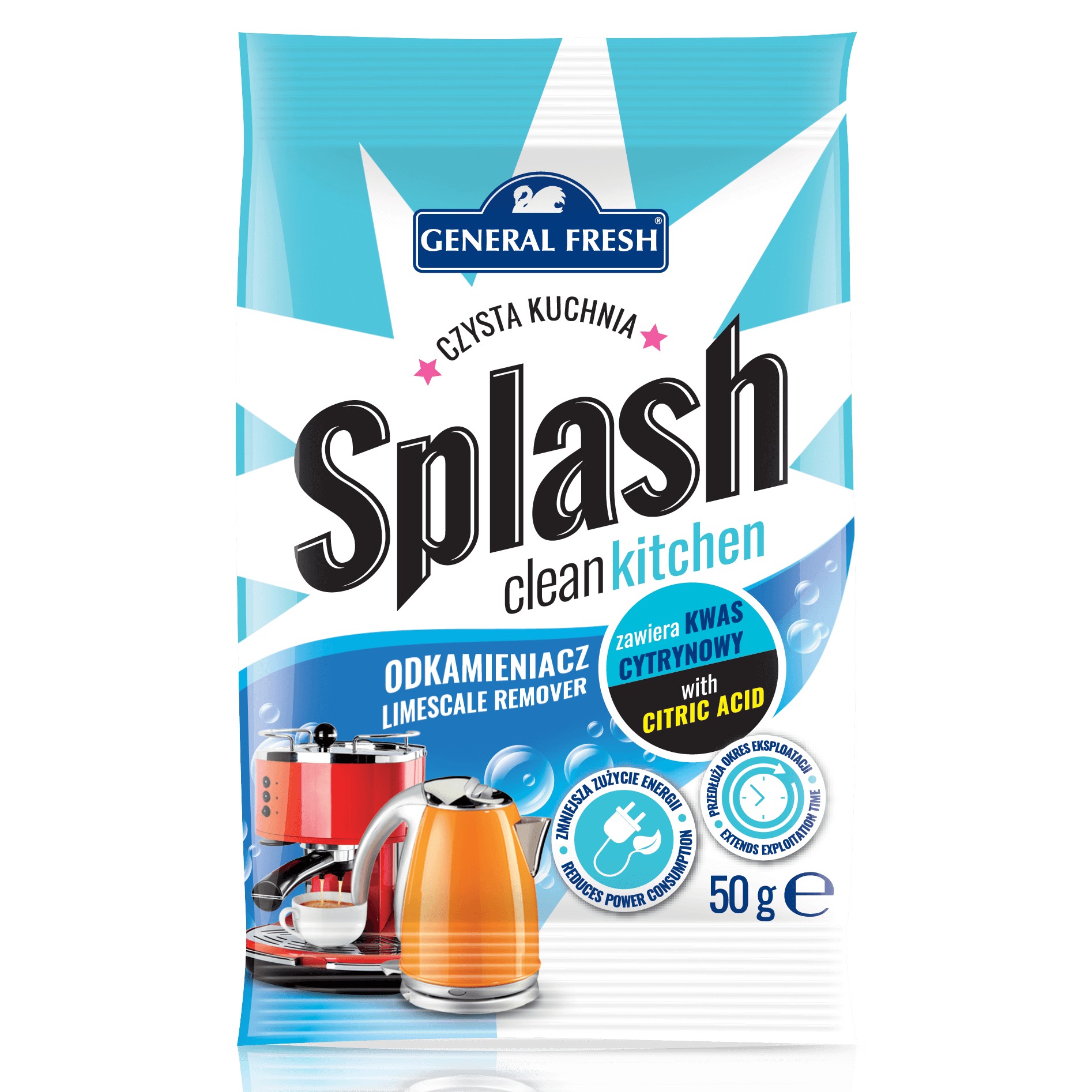 Odkamieniacz do czajnika General Fresh Splash, 50g