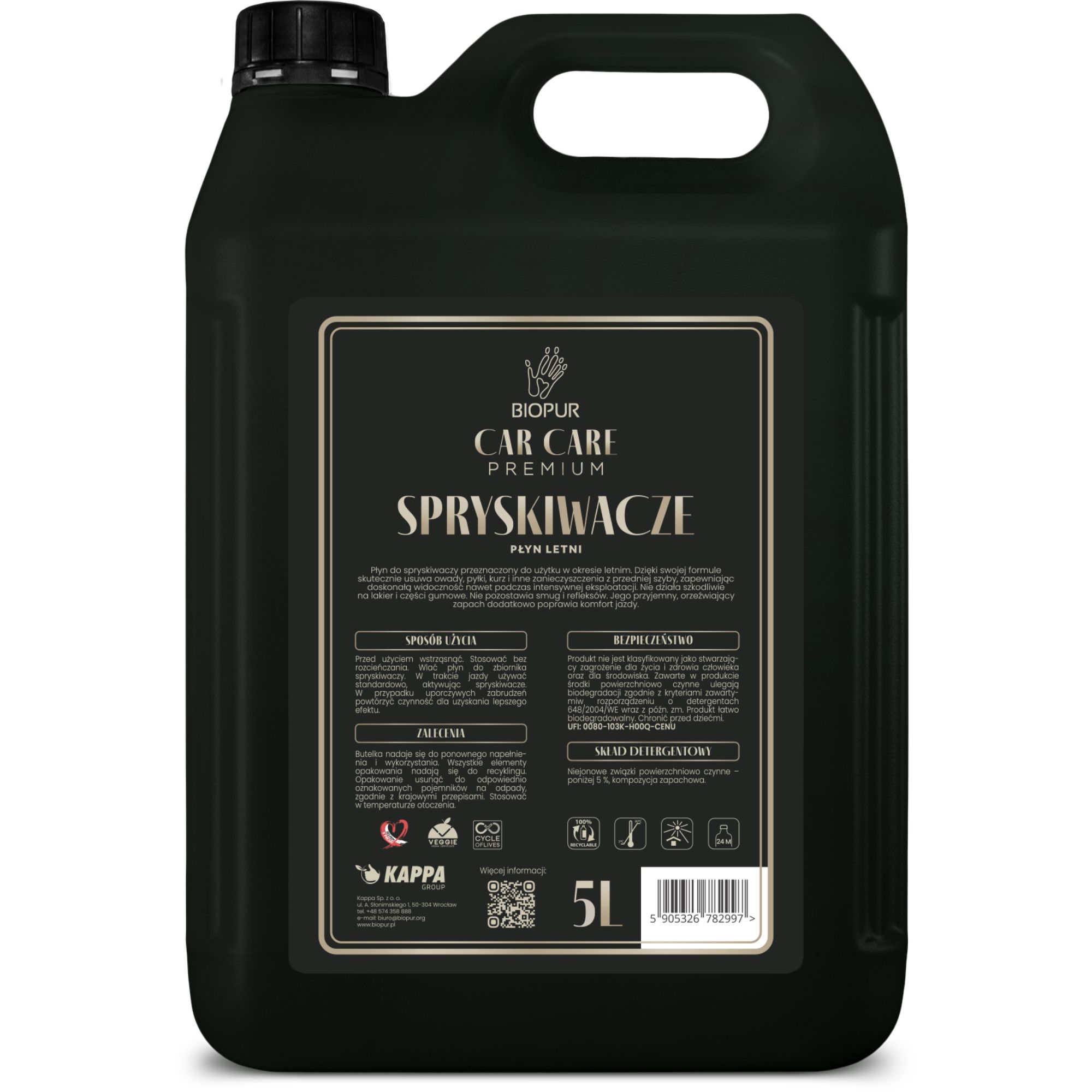 Płyn do spryskiwaczy letni Biopur Car Care, 5l