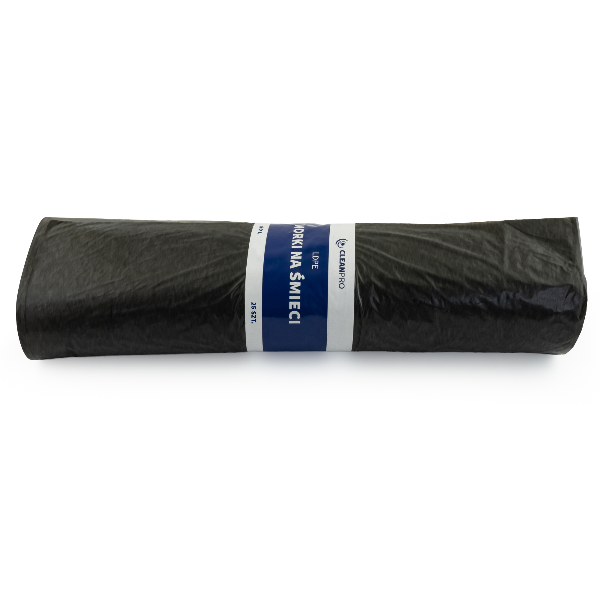 Worki na śmieci CleanPRO, 90l, czarne, LDPE, 25 sztuk