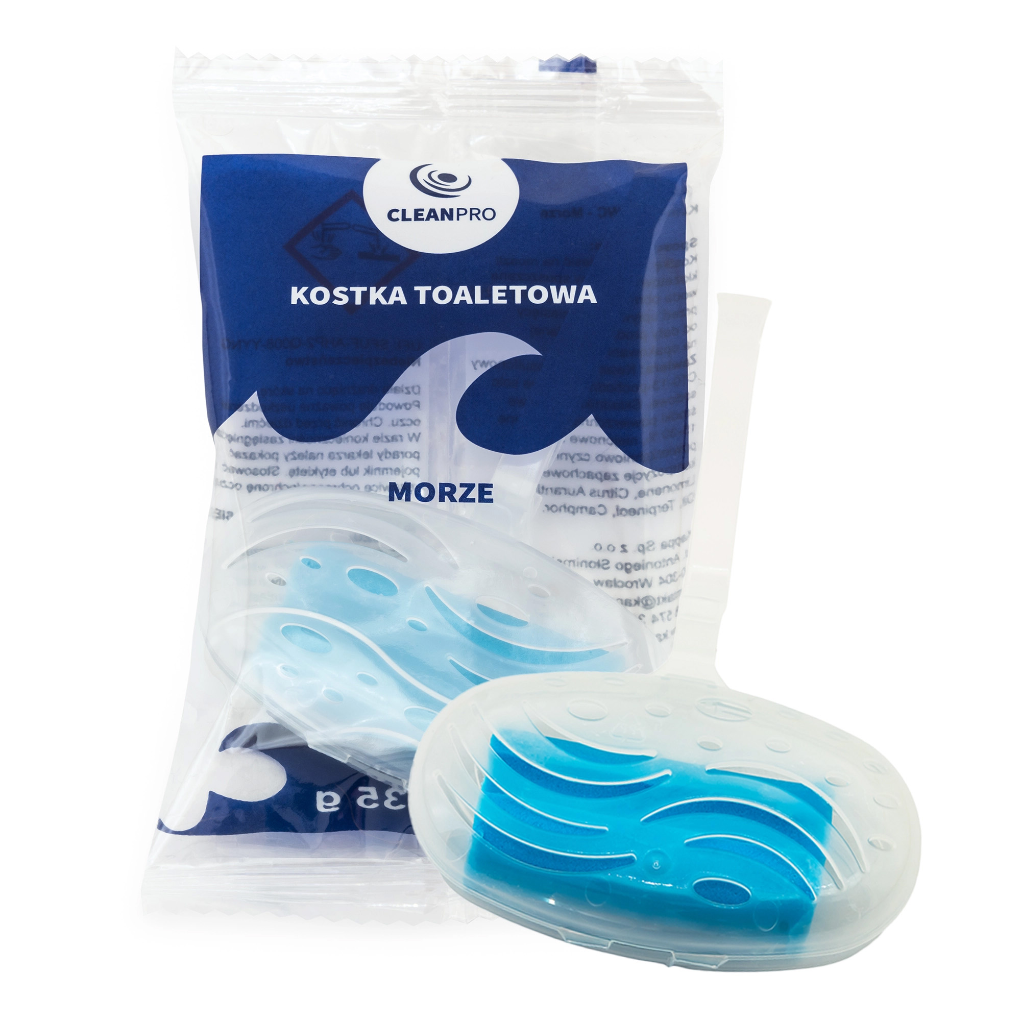 Kostka do WC z koszykiem CleanPRO, morska, 35g