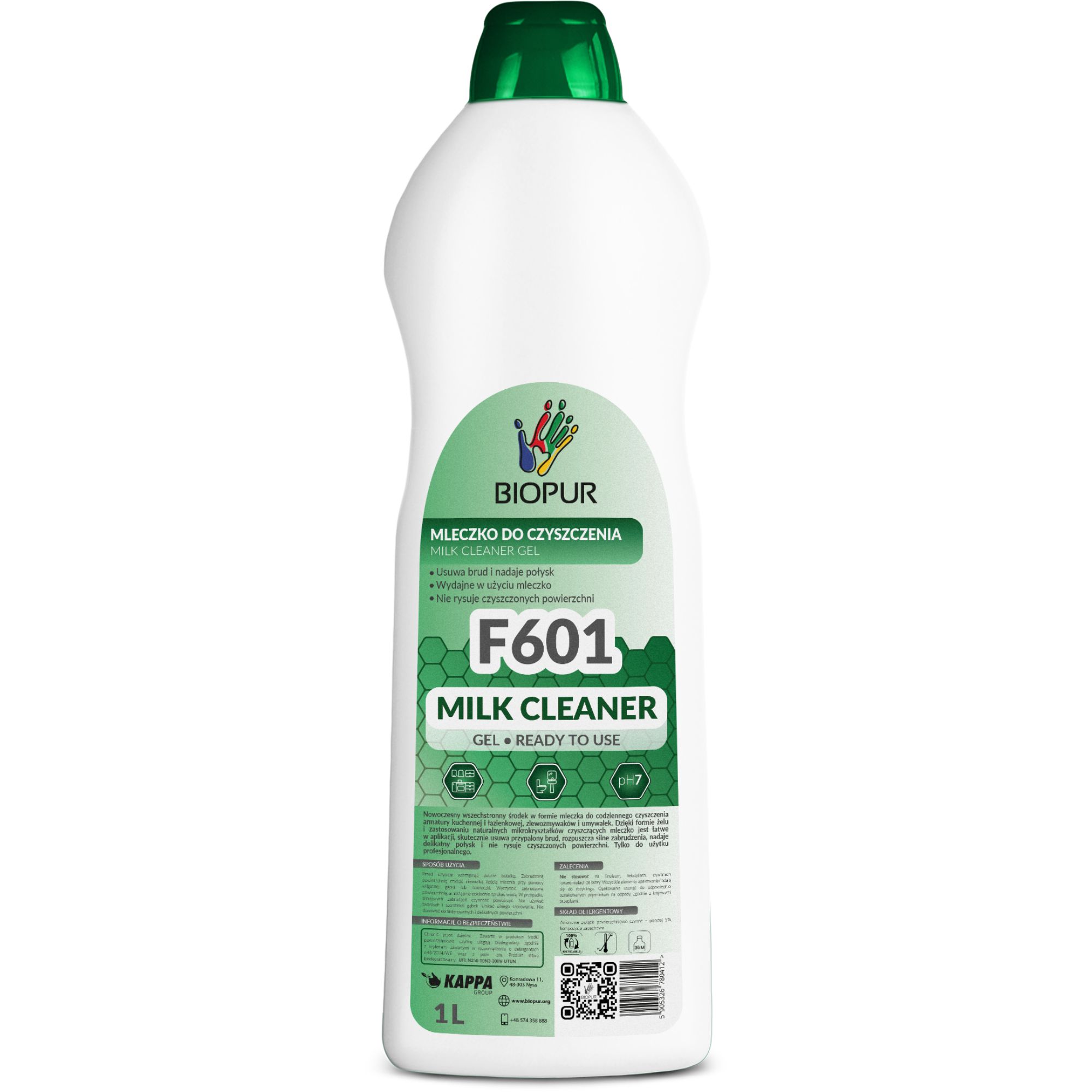 Uniwersalne mleczko do czyszczenia Biopur F601, 1l