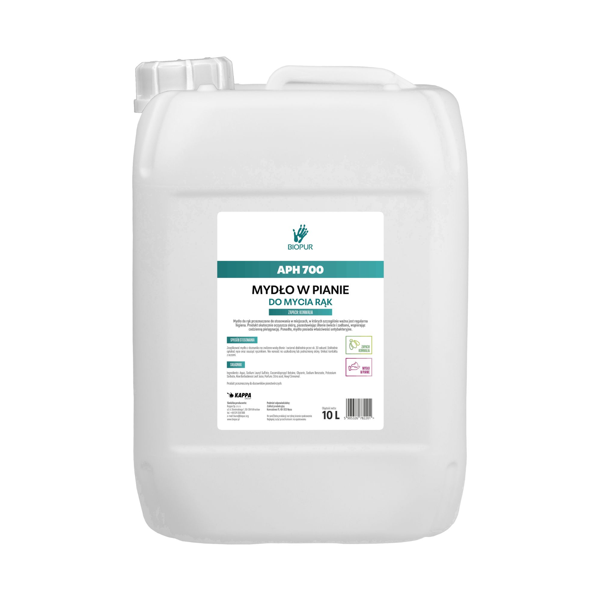 Mydło w pianie Biopur APH 700 Konwalia, 10l