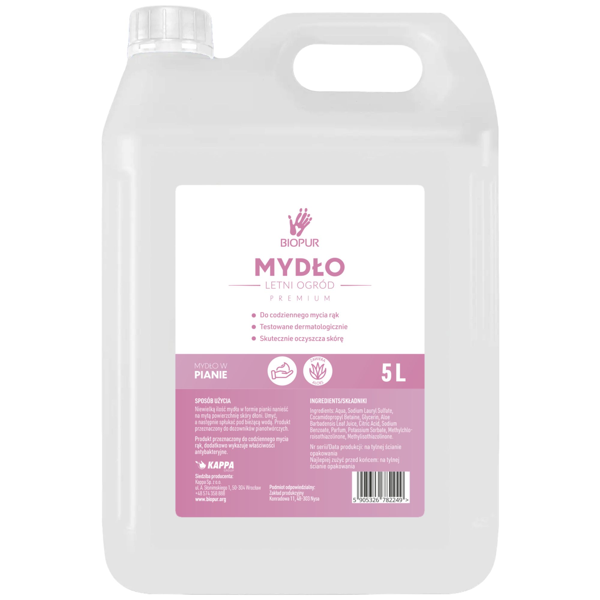 Mydło w pianie Biopur Letni Ogród, 5l