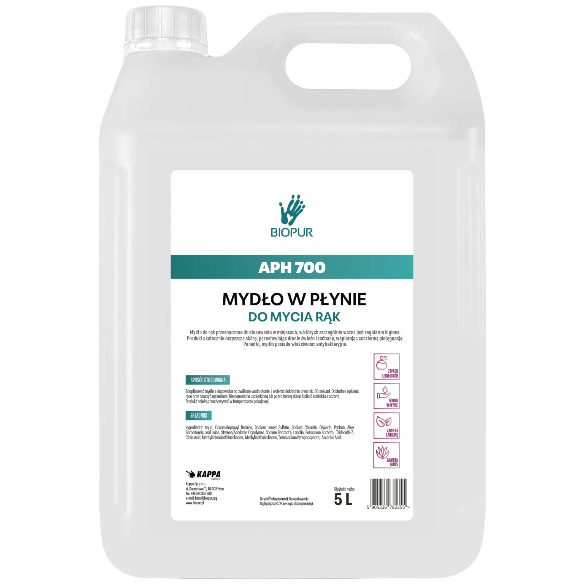 Mydło w płynie Biopur APH Letni Ogród, 5l