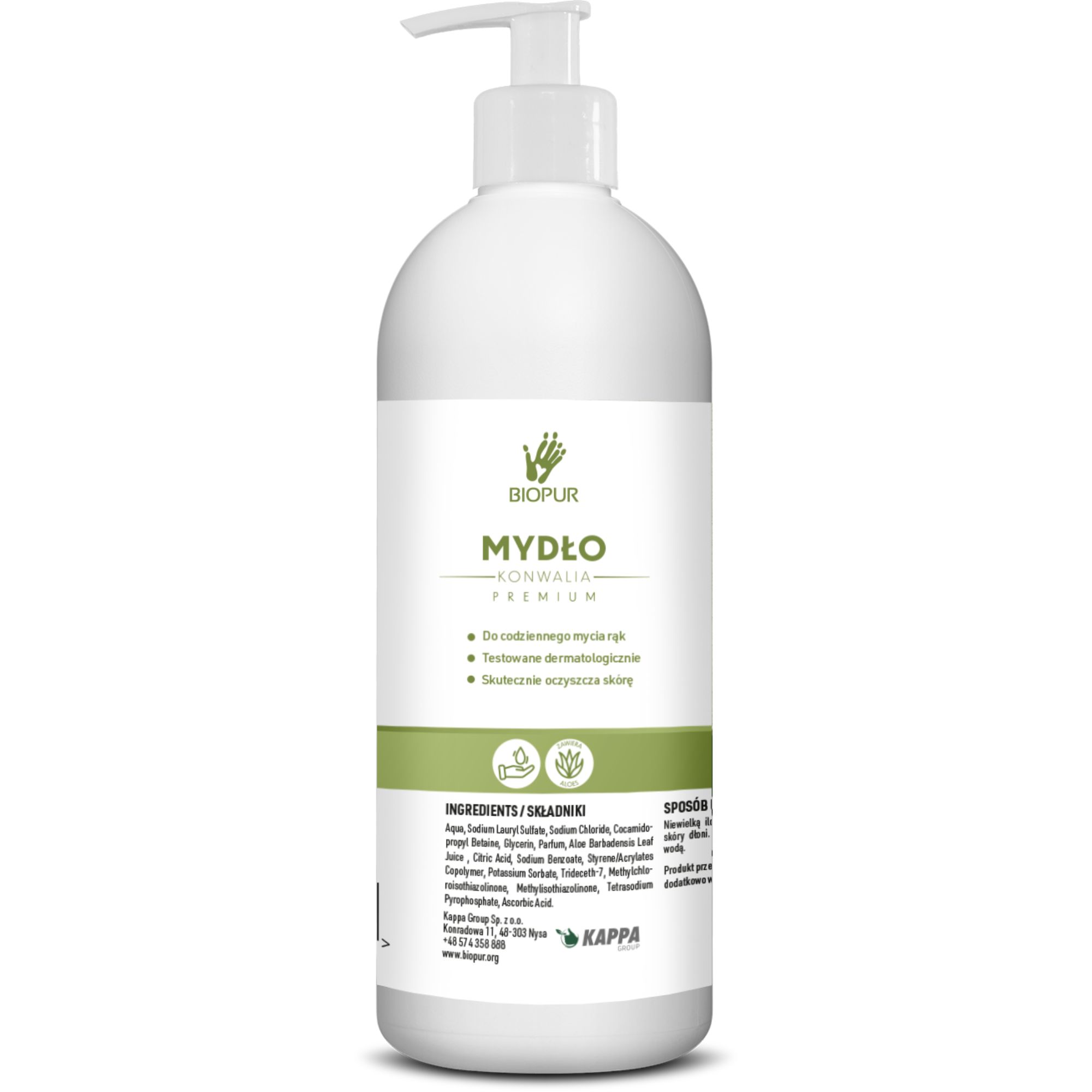 Mydło w płynie Biopur Konwalia, 500ml