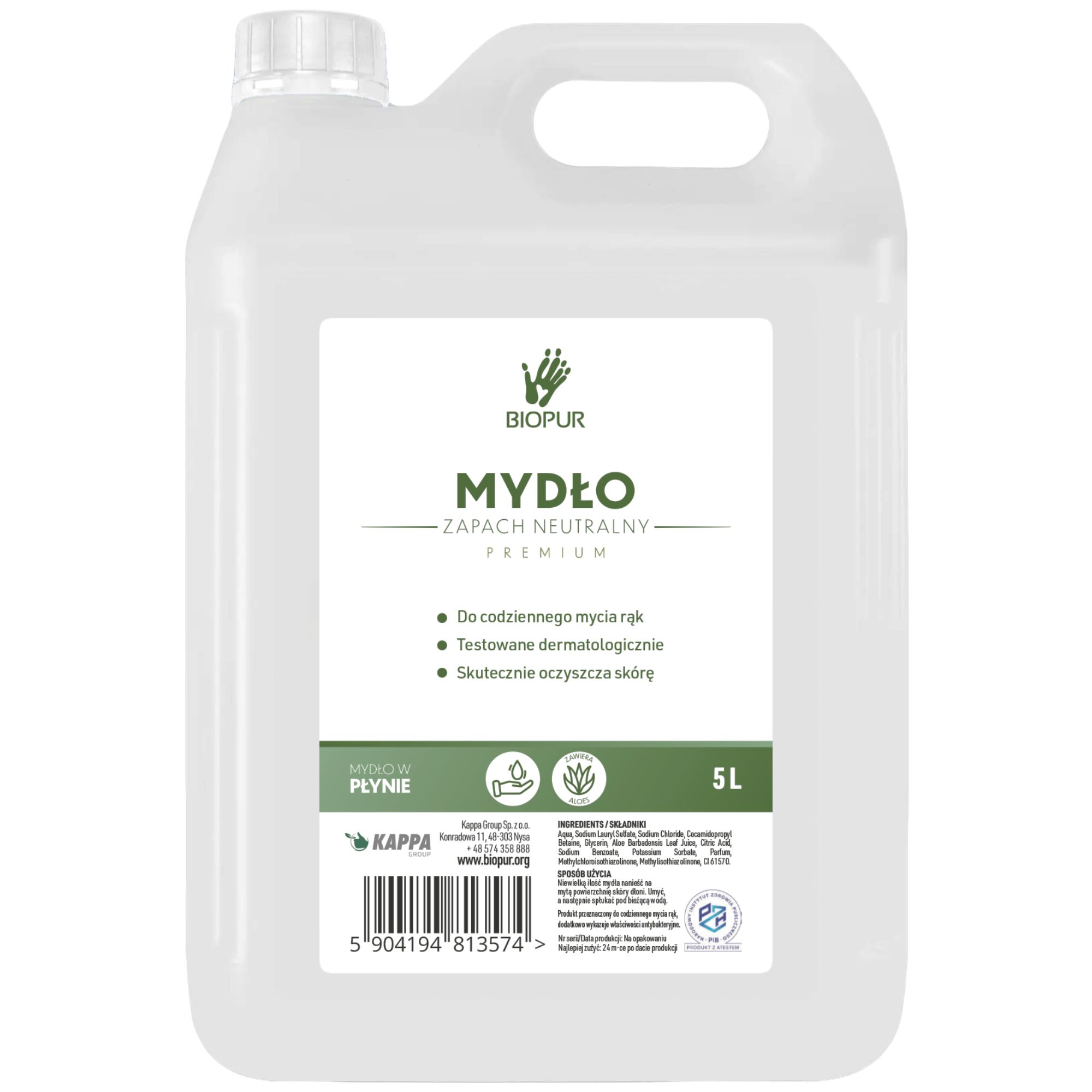 Mydło w płynie Biopur Neutralne, 5l