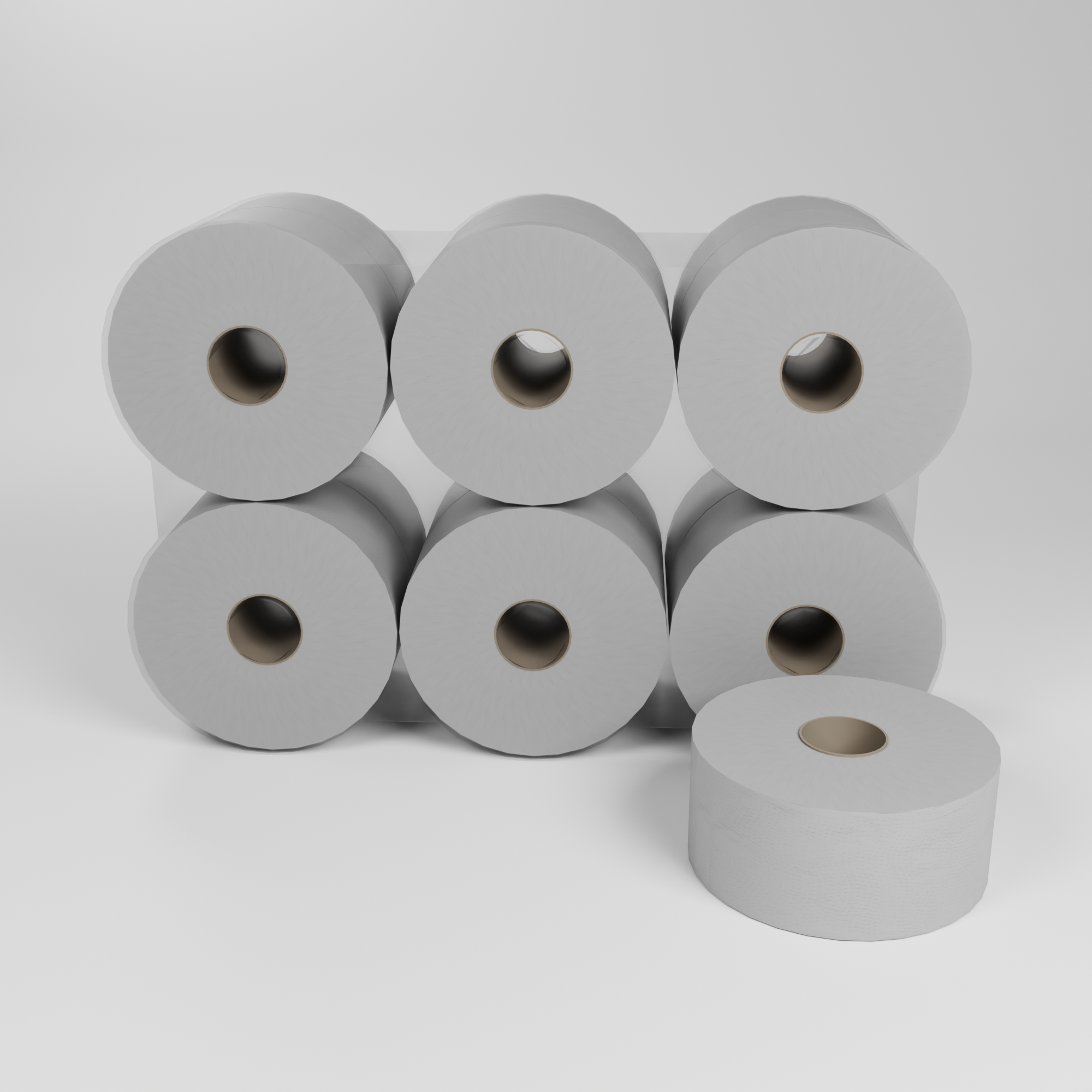 Papier toaletowy w roli Jumbo CleanPRO, 1w, szary, 12x150m