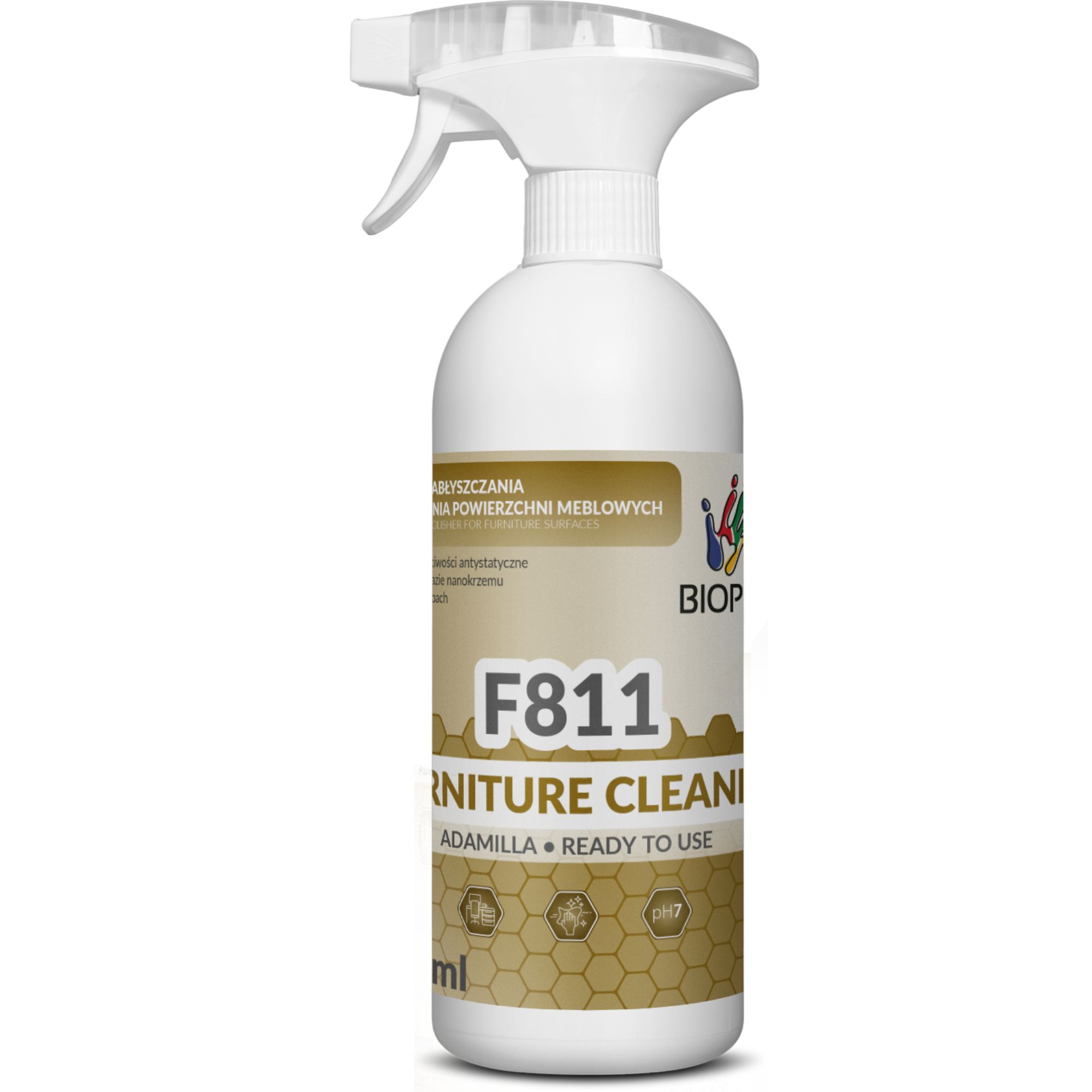 Płyn do nabłyszczania i czyszczenia powierzchni meblowych Biopur F811, 500ml