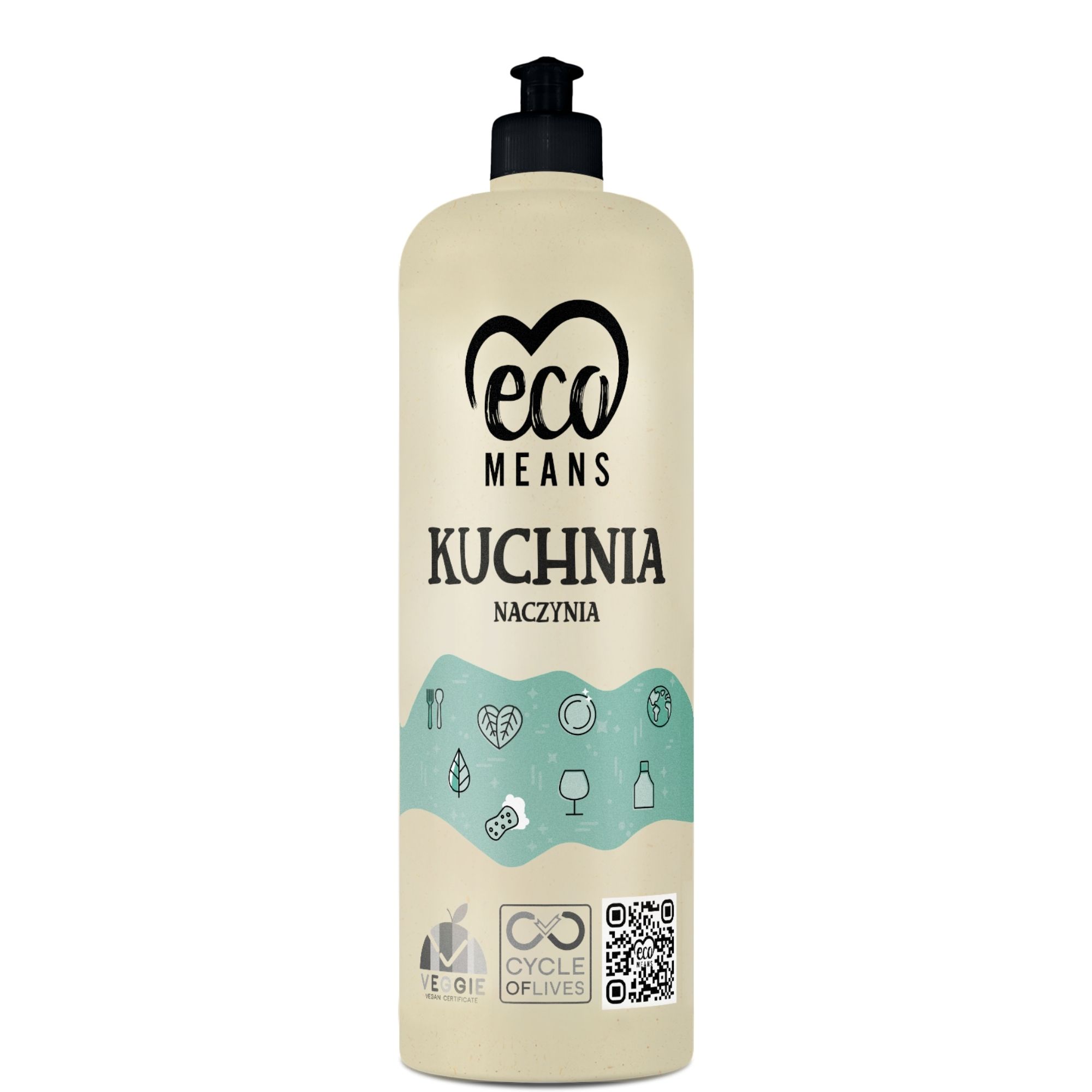 Płyn do mycia naczyń EcoMeans Kuchnia Naczynia, 950ml
