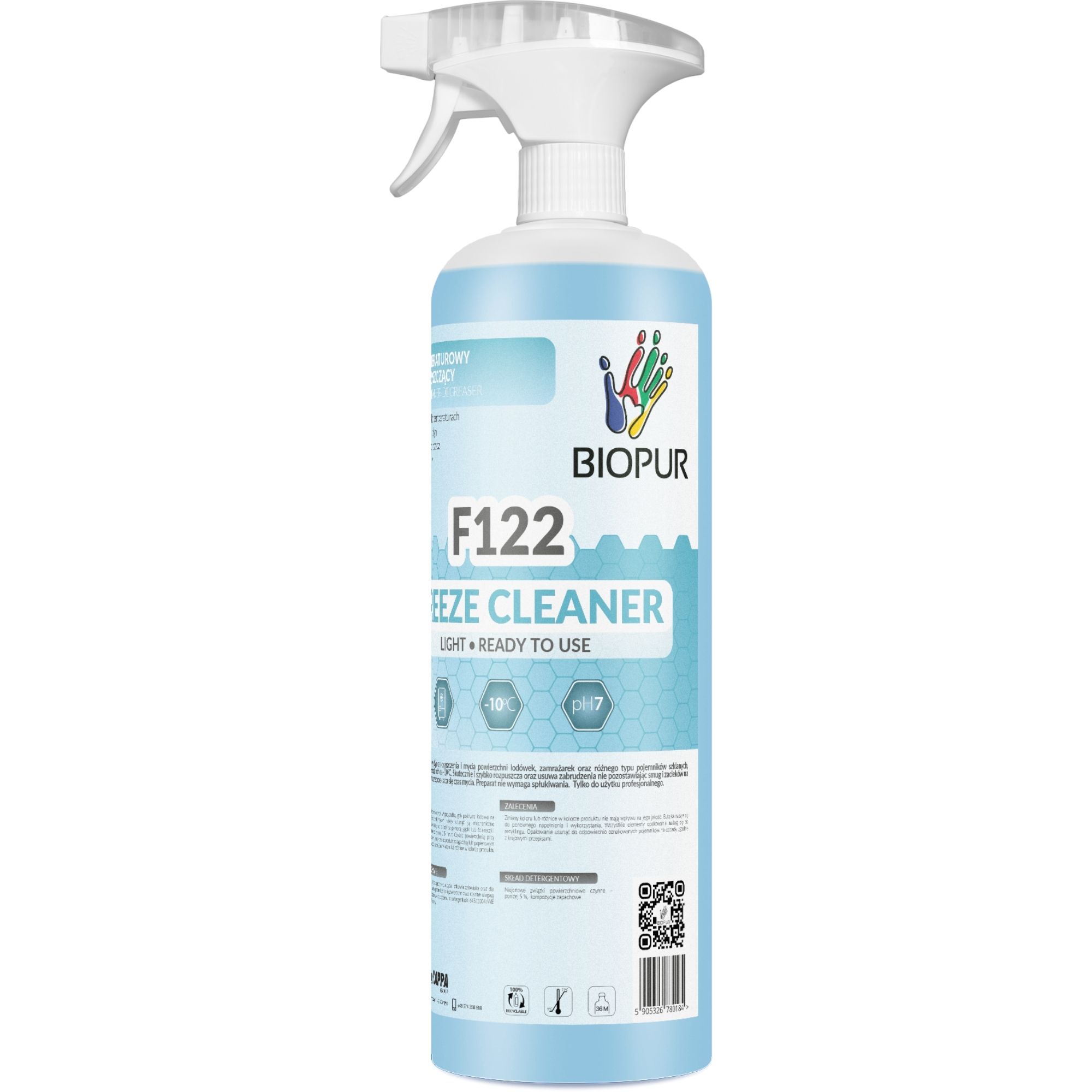 Niskotemperaturowy środek czyszczący Biopur F122, do -5°C, 1l