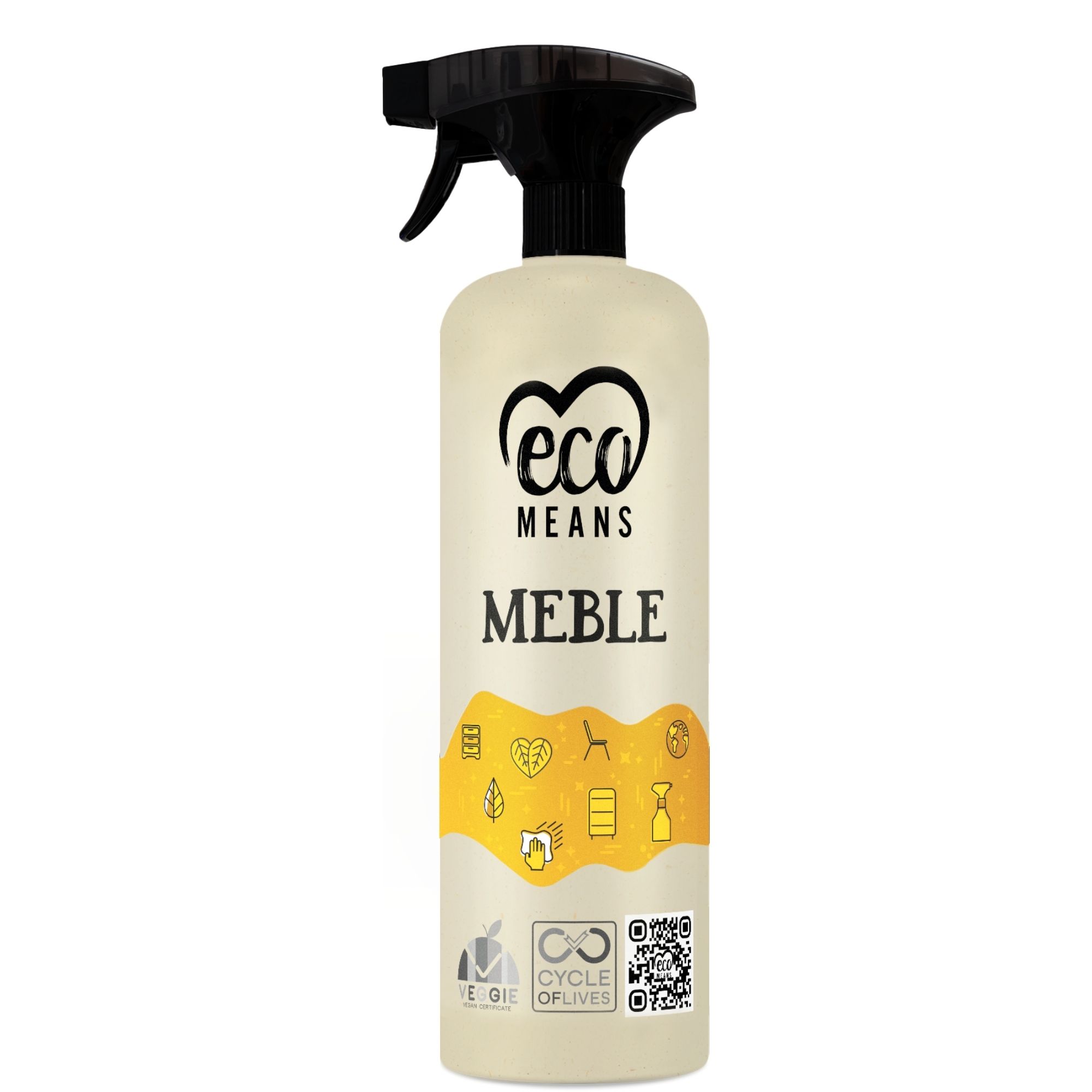 Płyn do czyszczenia i pielęgnacji mebli EcoMeans Meble, 950ml
