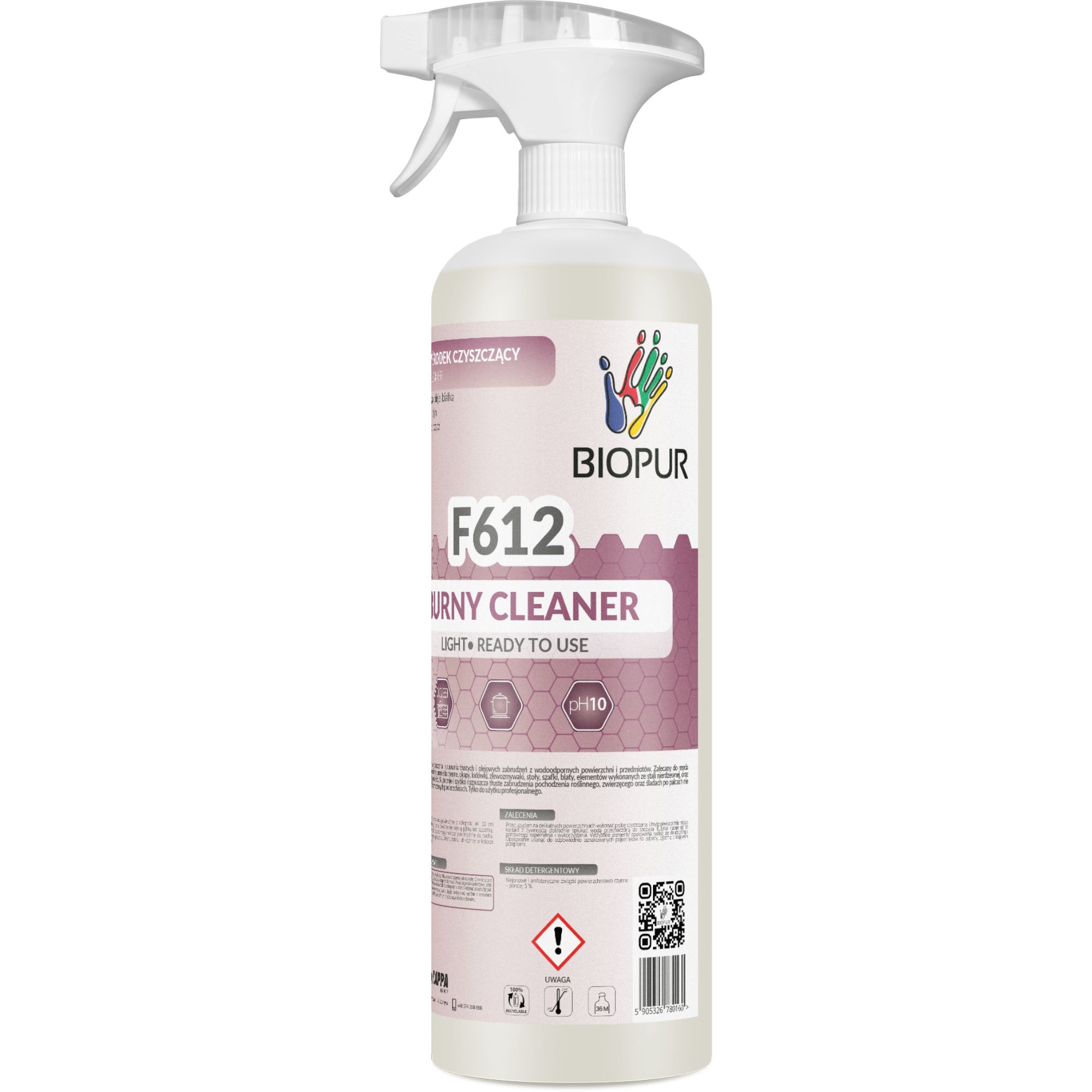 Zasadowy środek czyszczący i odtłuszczający Biopur F612, 1l