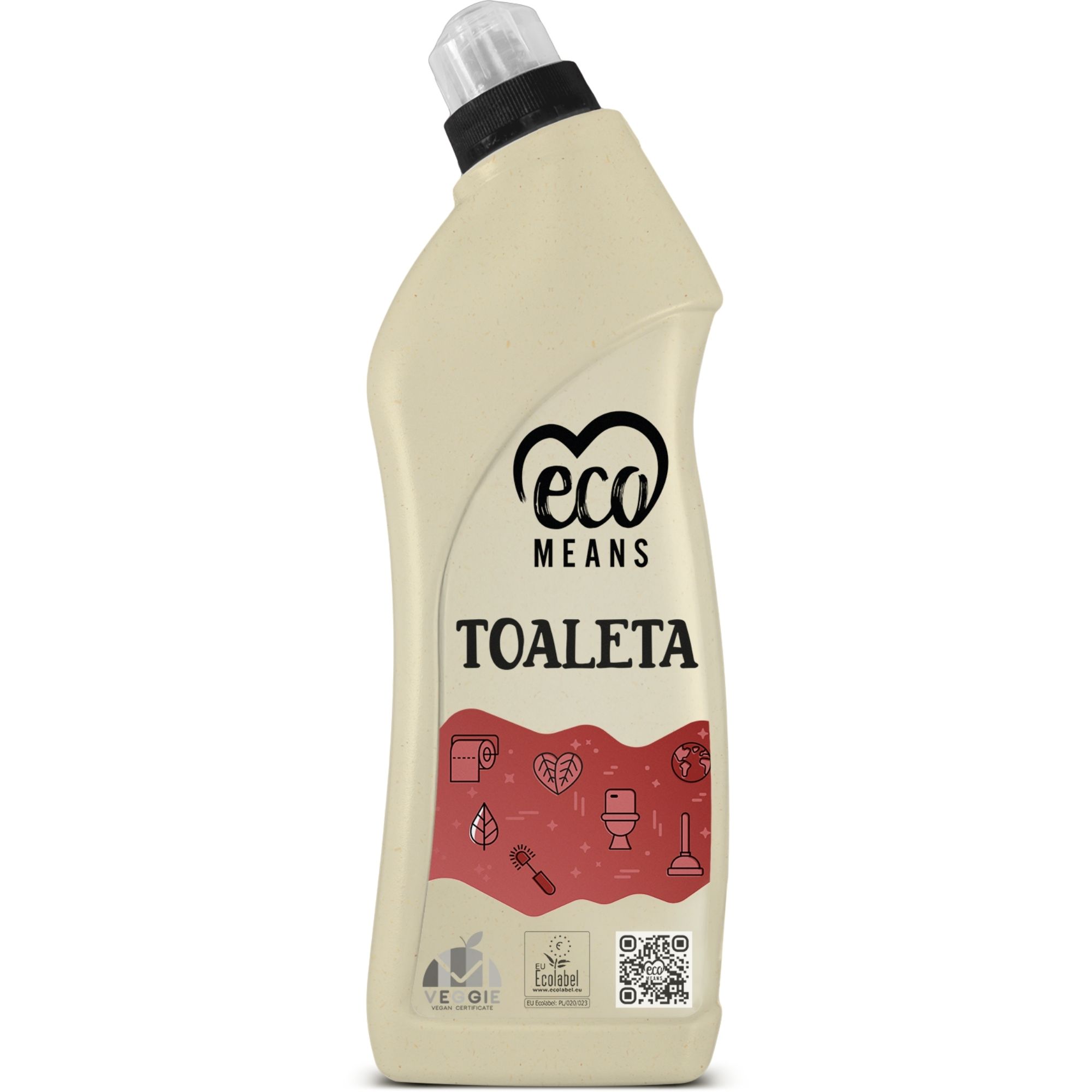 Żel do czyszczenia toalety EcoMeans Toaleta, 840ml