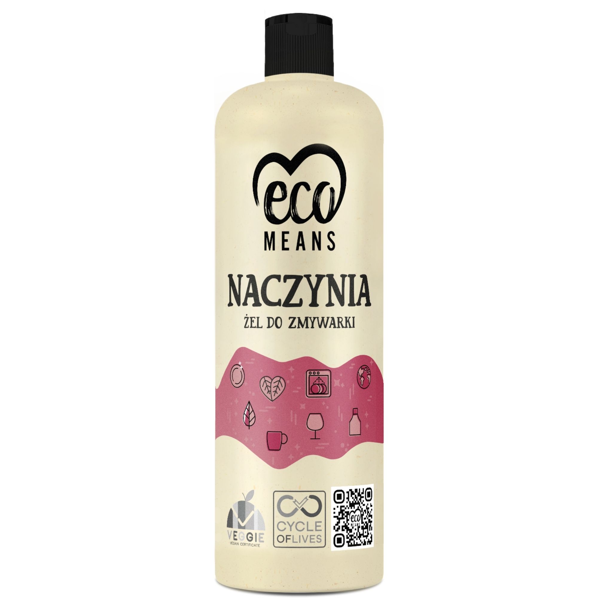 Żel do zmywarki EcoMeans Naczynia Żel, 950ml